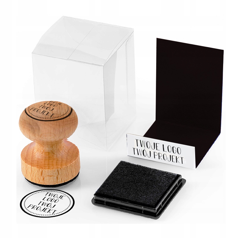 Stamp in Box - Stempel Drewniany Okrągły 32mm