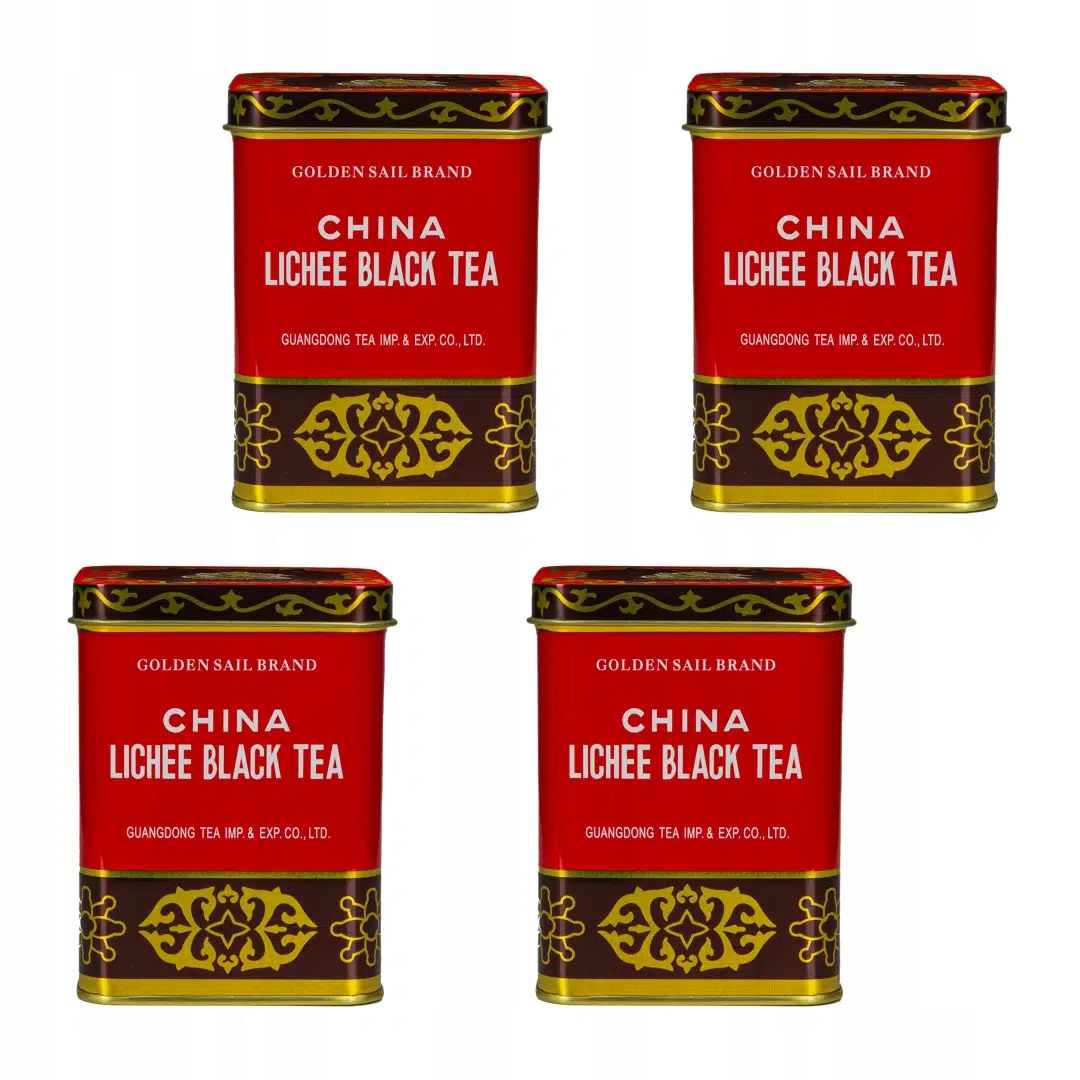 Levně Sada černých čajů Lichee Golden Sail Brand (s nádechem exotického liči)