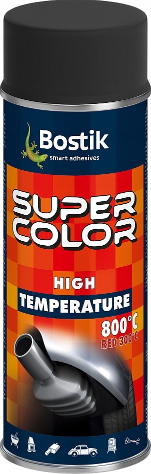 Bostik Lakier Wysoko Temperaturowy 400ml Czarny Aerozol Spray