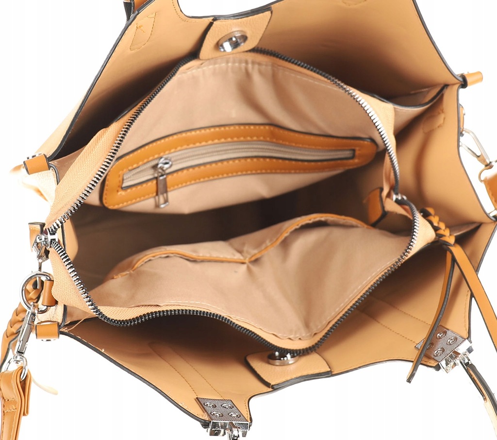 Maria C. Torebka Damska niebieska skóra ekologiczna MC663 Blue Głębokość produktu 11 cm