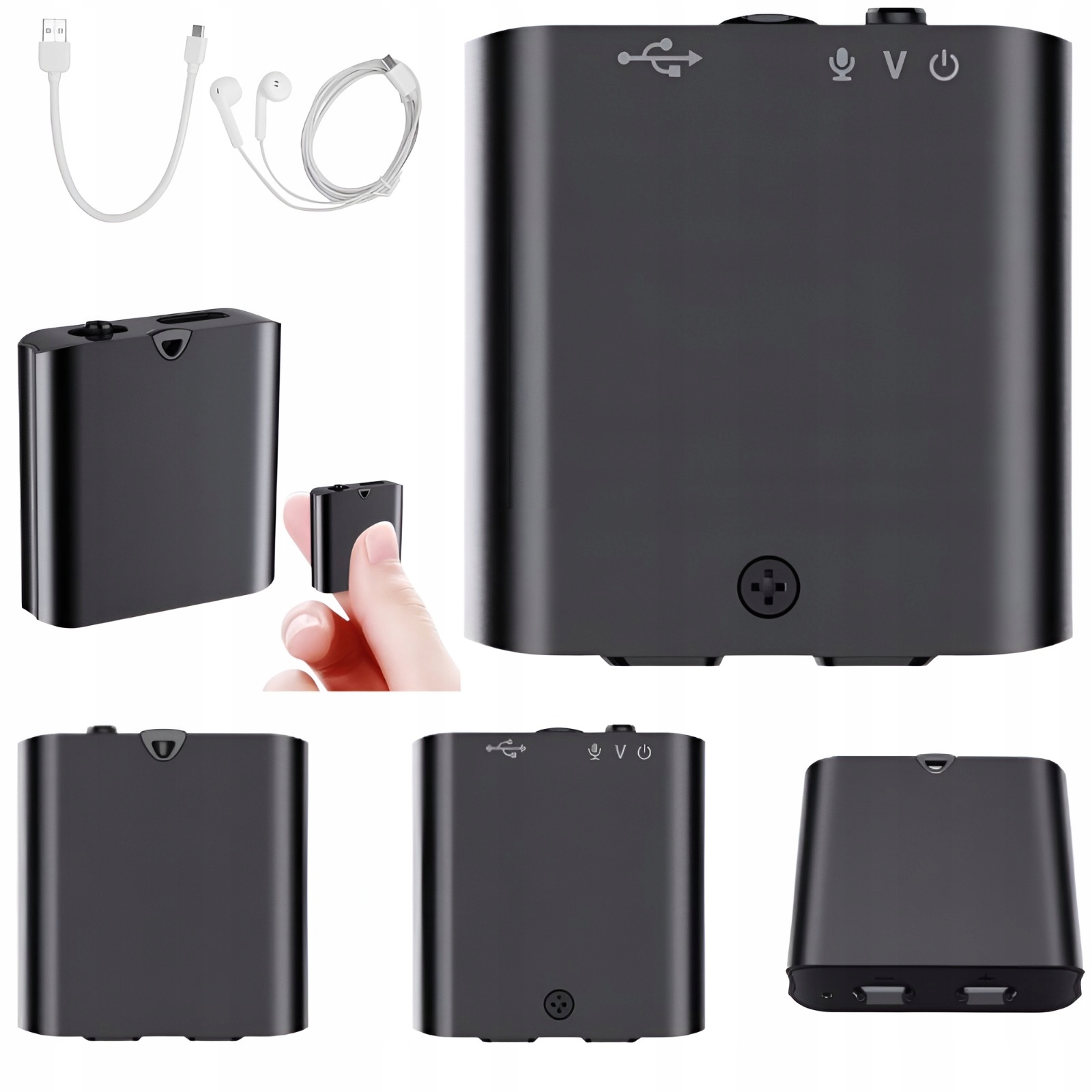 Špionážní odposlech 8GB mikro záznamník 3cm detekce hlasu do kanceláře