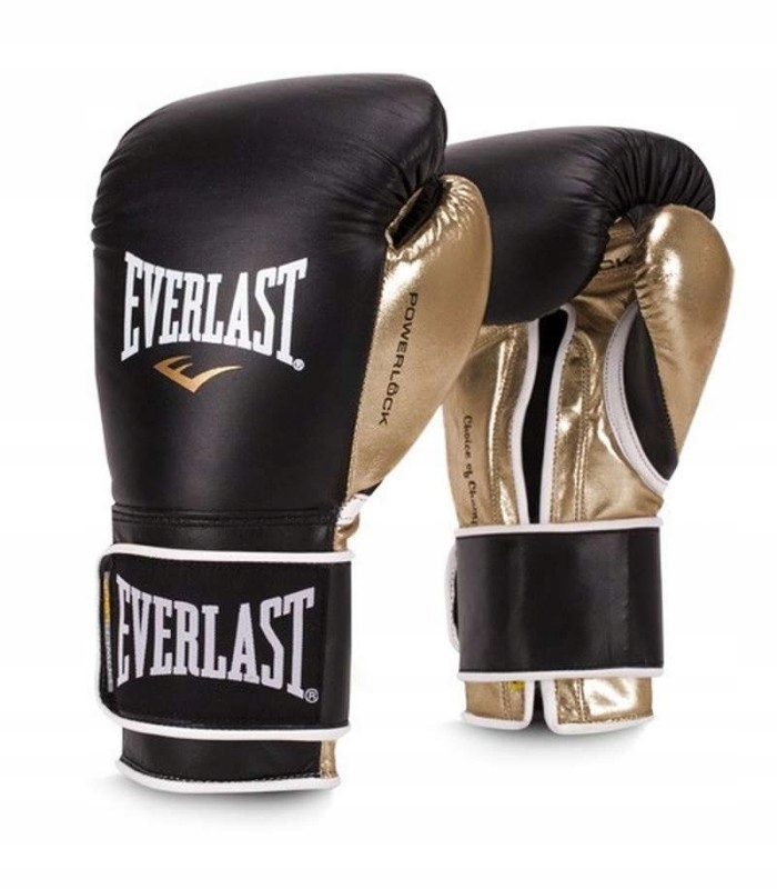 Everlast Rękawice bokserskie Powerlock Pu Czarne/Złote 12oz