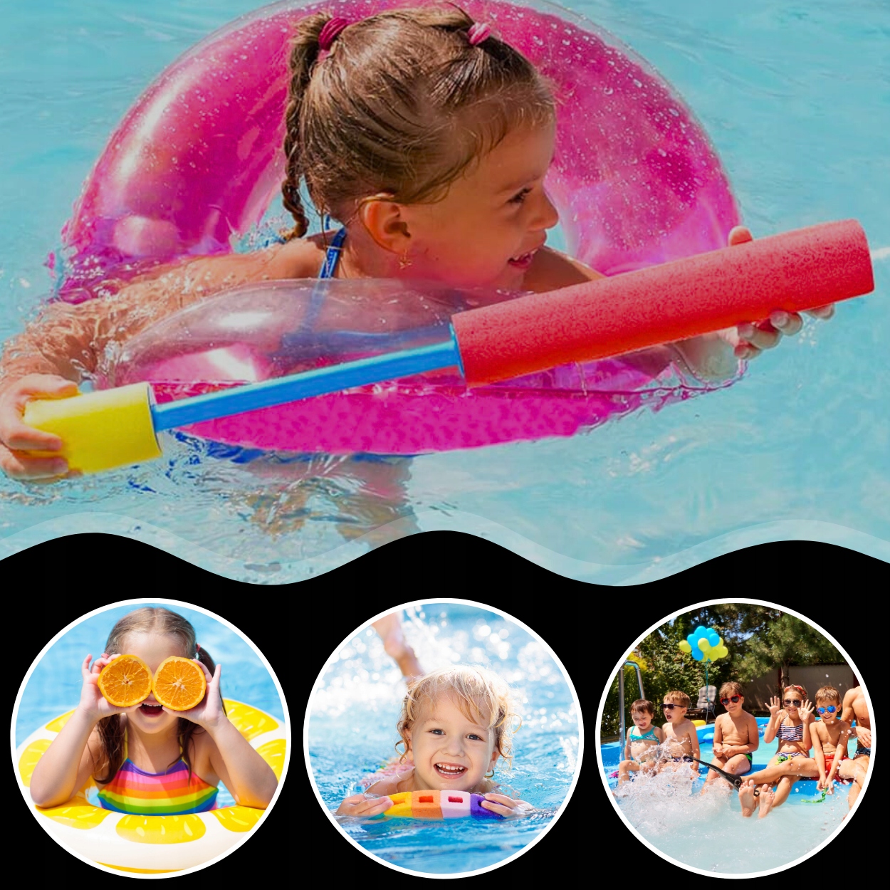 SIKAWKA POMPKA NA WODĘ PISTOLET DLA DZIECI NA BASEN DŁUGA XL ZABAWKA WODNA Rodzaj pistolet na wodę