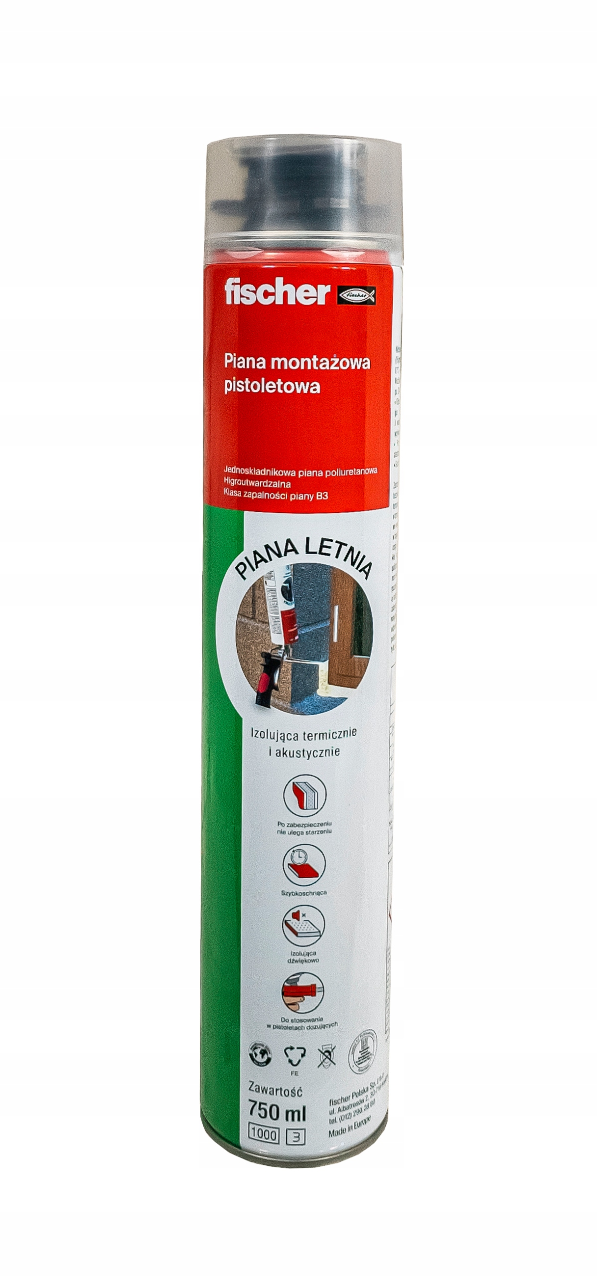 PIANA MONTAŻOWA PIANKA PISTOLETOWA LETNIA PUP 750 WYSOKA JAKOŚĆ WYDAJNOŚĆ Stan opakowania otwarte