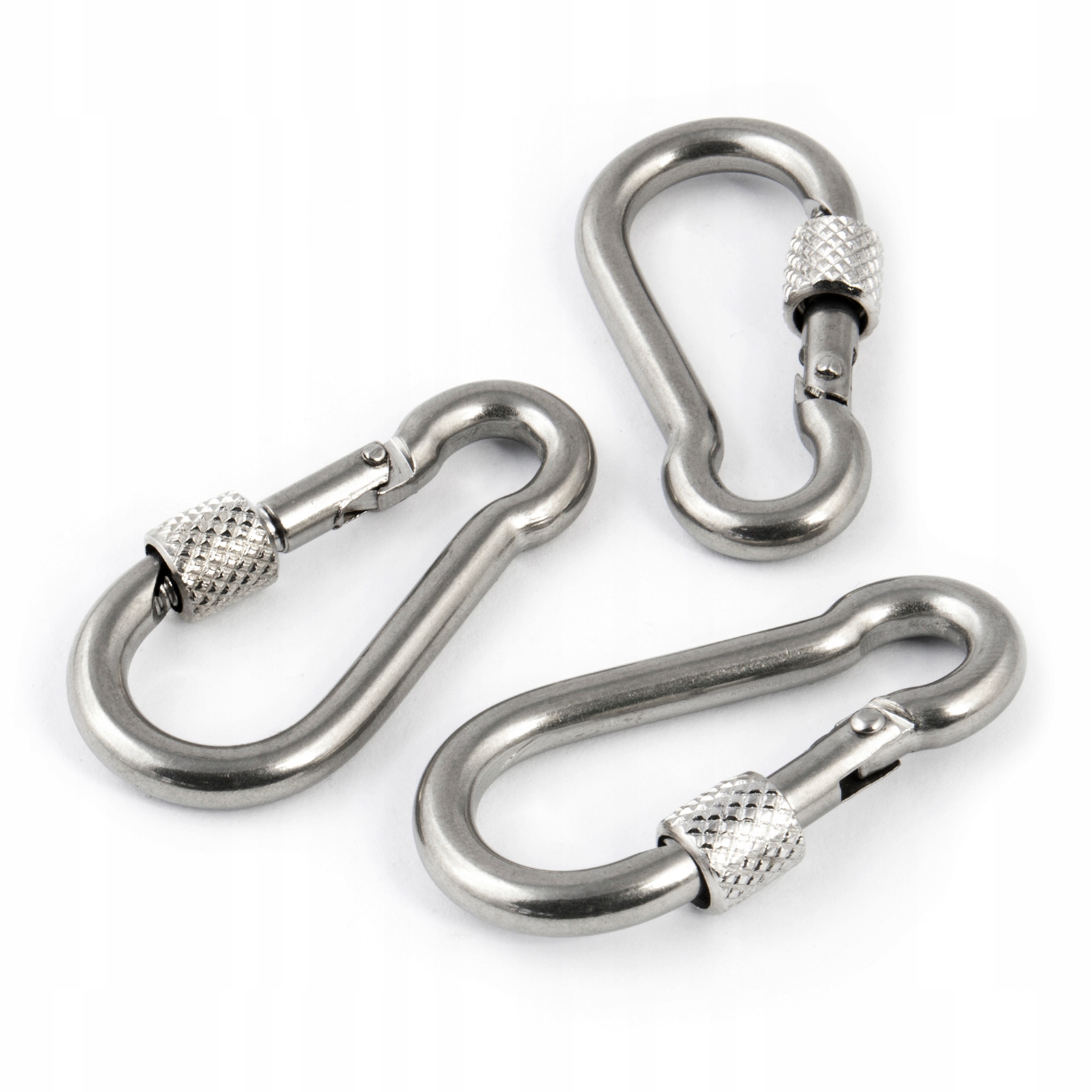 20 x karabina z nerezové oceli odolná vůči kyselinám s pojistkou 7 mm