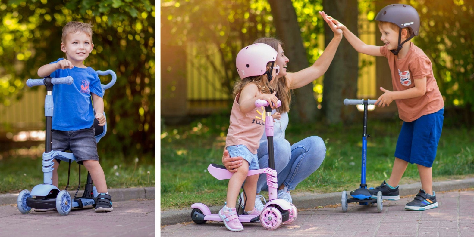 HULAJNOGA TRÓJKOŁOWA DLA DZIECI BALANSOWA 3w1 LED HULAJNOGA ŚWIECĄCE KÓŁKA Cechy dodatkowe oświetlenie siedzisko