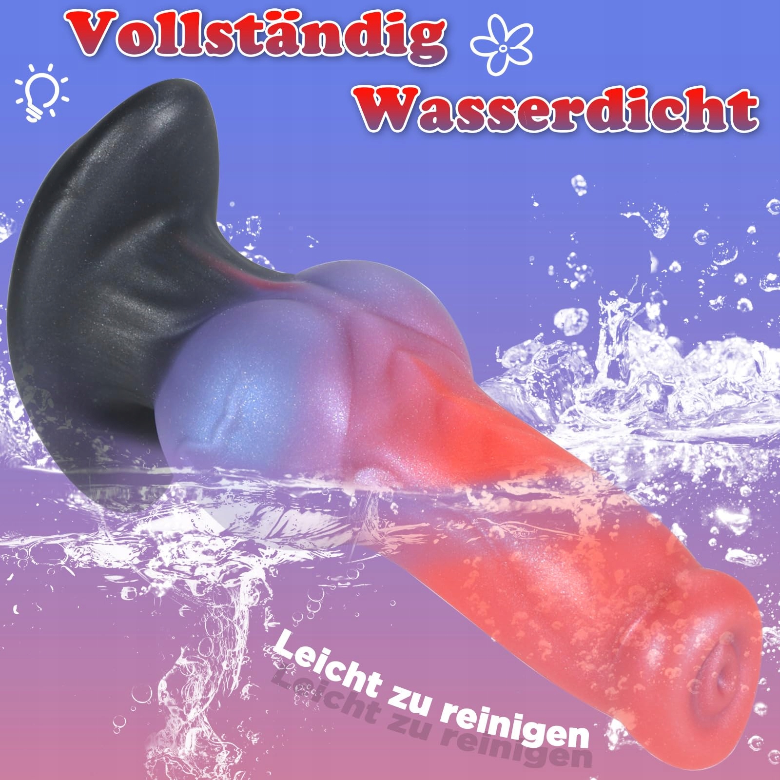 FOXWAND Silikonowy Korek Analny 15cm Dla Mężczyzn i Kobiet Fantazyjny Dildo — miniatura 6