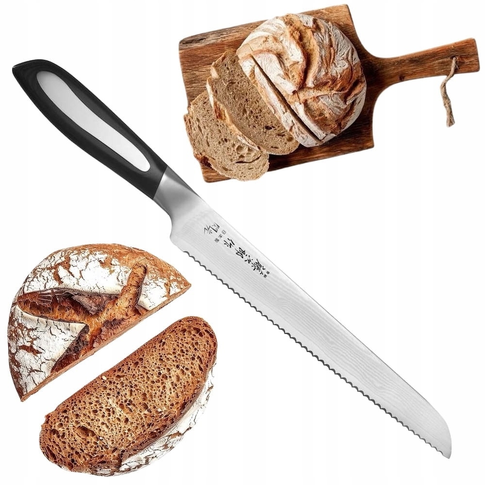 Tojiro Flash VG-10 Japonský ostrý kuchynský nôž na pečivo 60 Hrc 24 cm