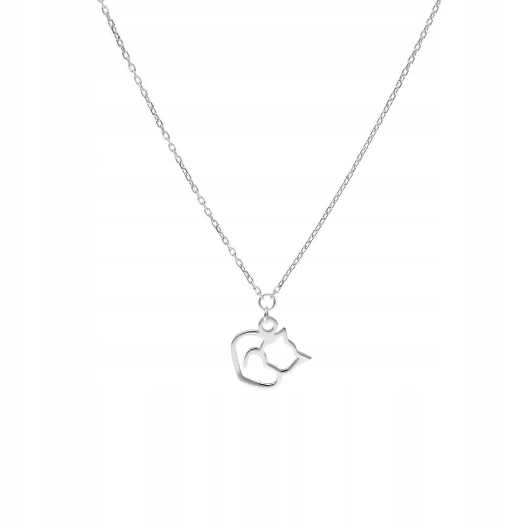 Náhrdelník kočička stříbro rhodiovaný