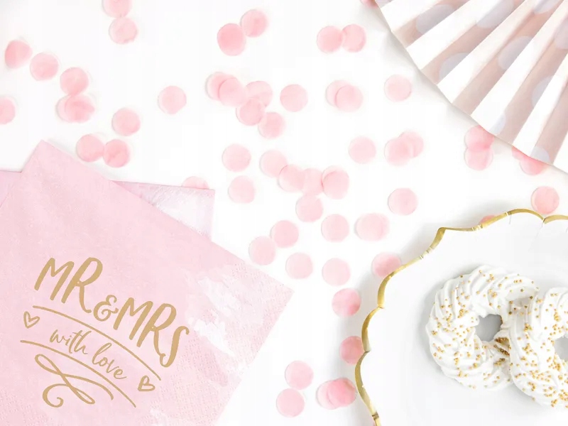 Konfetti kółka jasny różowy 15g dekoracje imprezy EAN (GTIN) 5902230781399