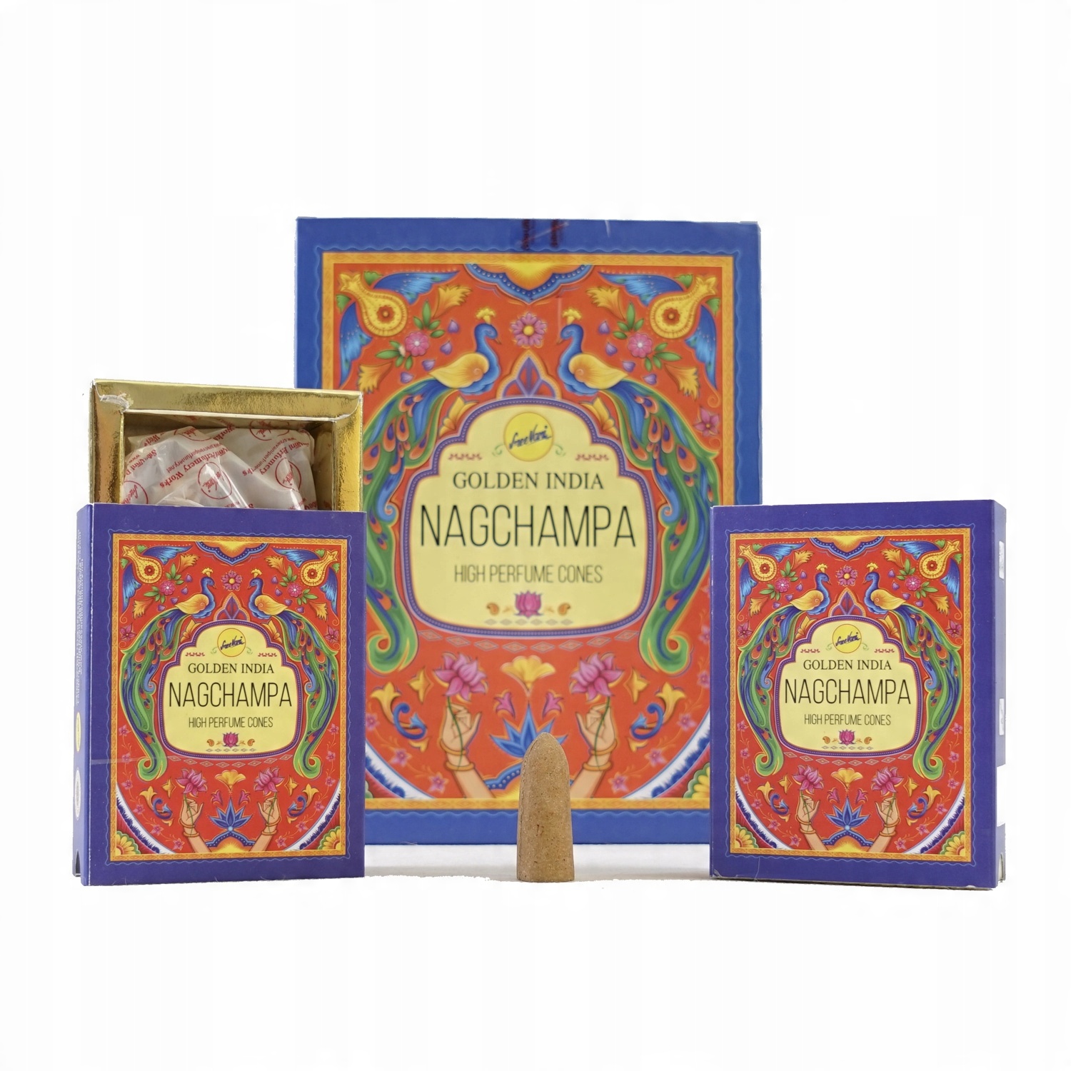 

Kadzidła stożkowe Golden India Nag Champa 10szt