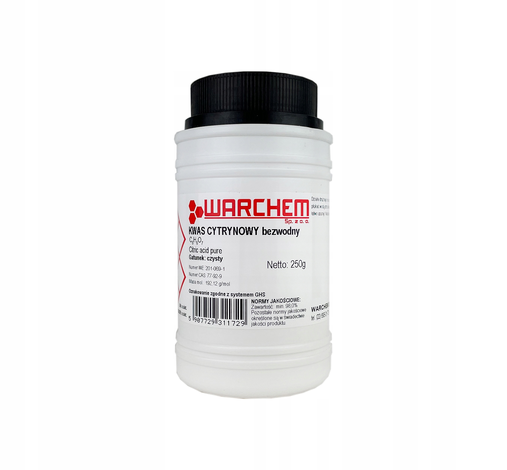 

Kwas Cytrynowy Bezwodny 250g Warchem [42565]