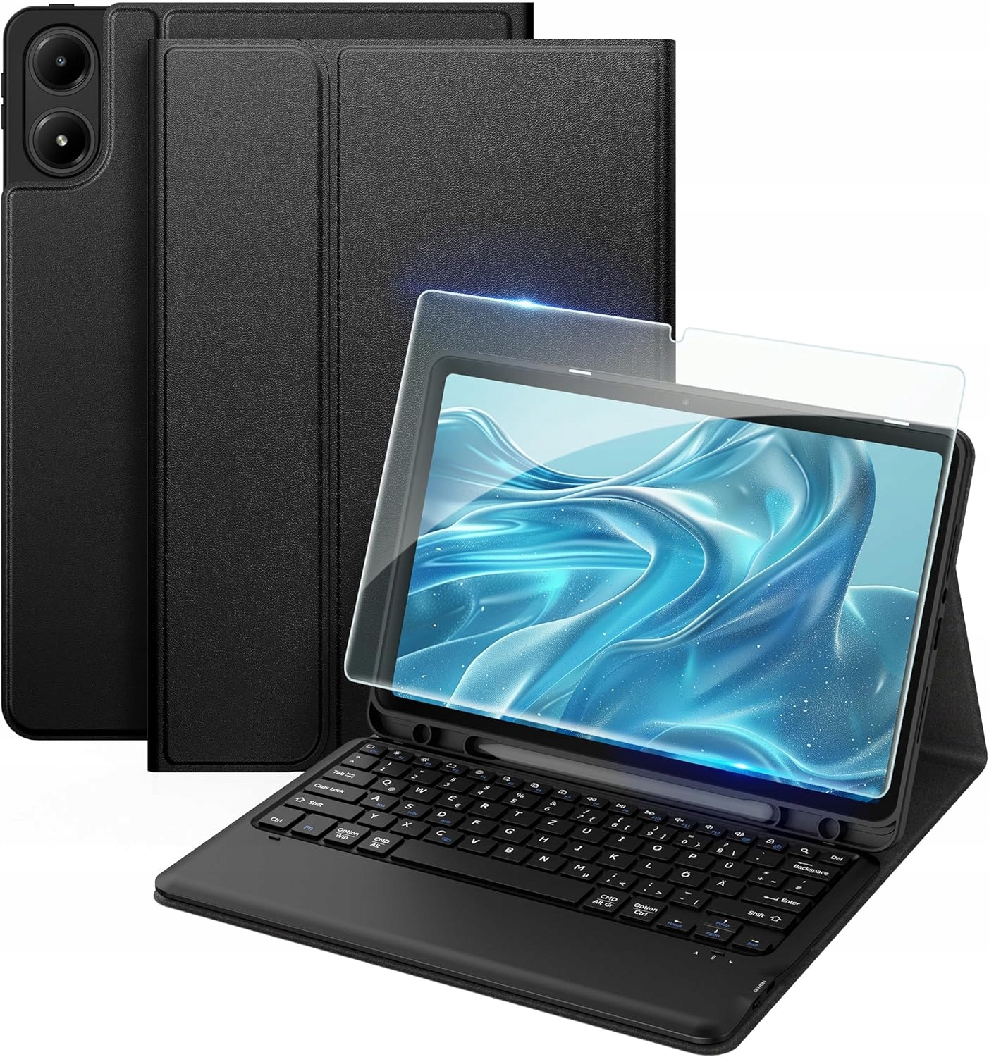 Etui z klawiaturą EasyAcc Redmi Pad Pro 12.1, Xiaomi Poco Pad 12.1 Qwertz