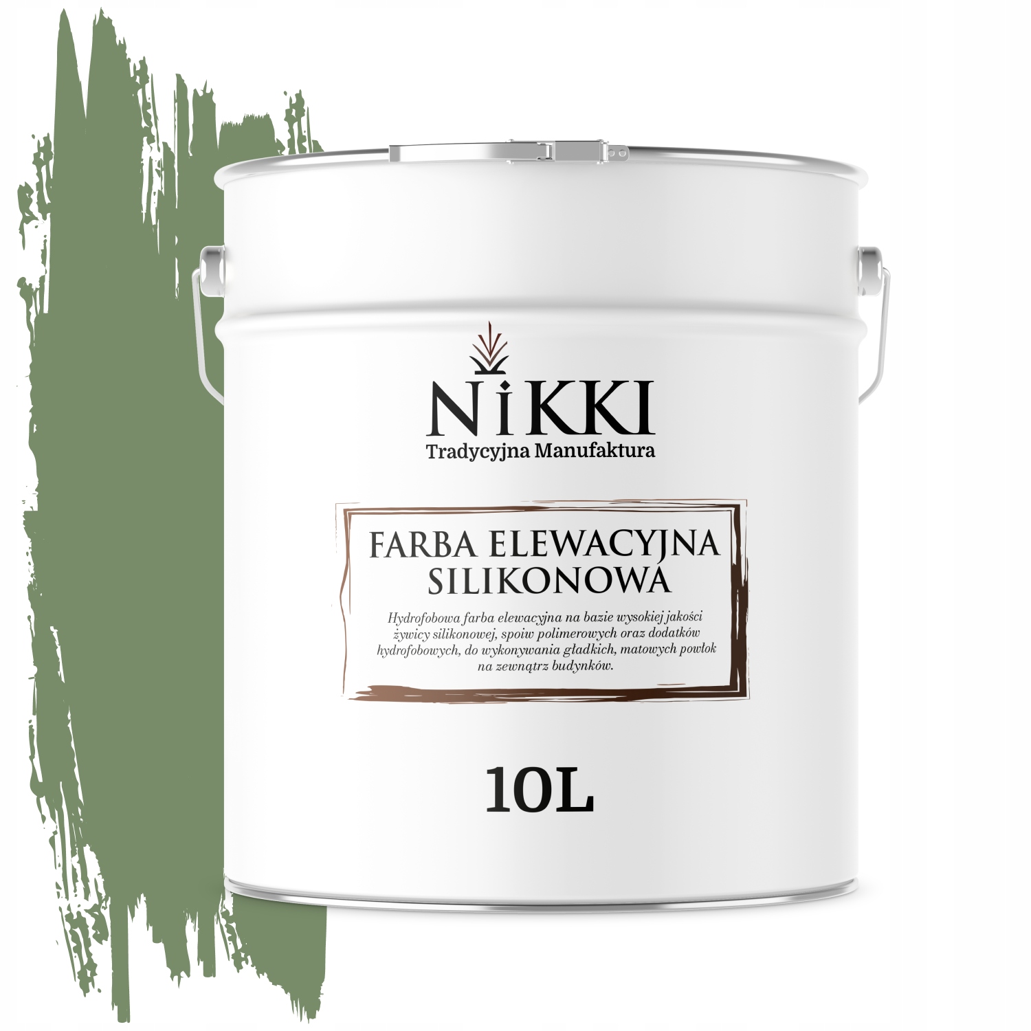 Fasádna farba Fasádová 10L na vonkajšiu omietku Uv zelená tmavá Farby