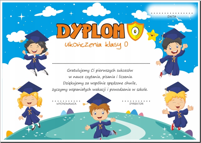 

Dyplom: Ukończenia klasy 0 (Dzieci wzór 3)