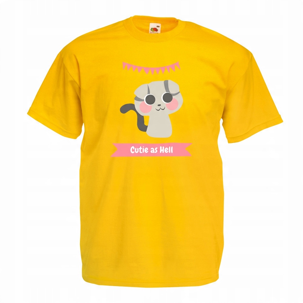 

Koszulka cutie kot kotek kociara XL żółta