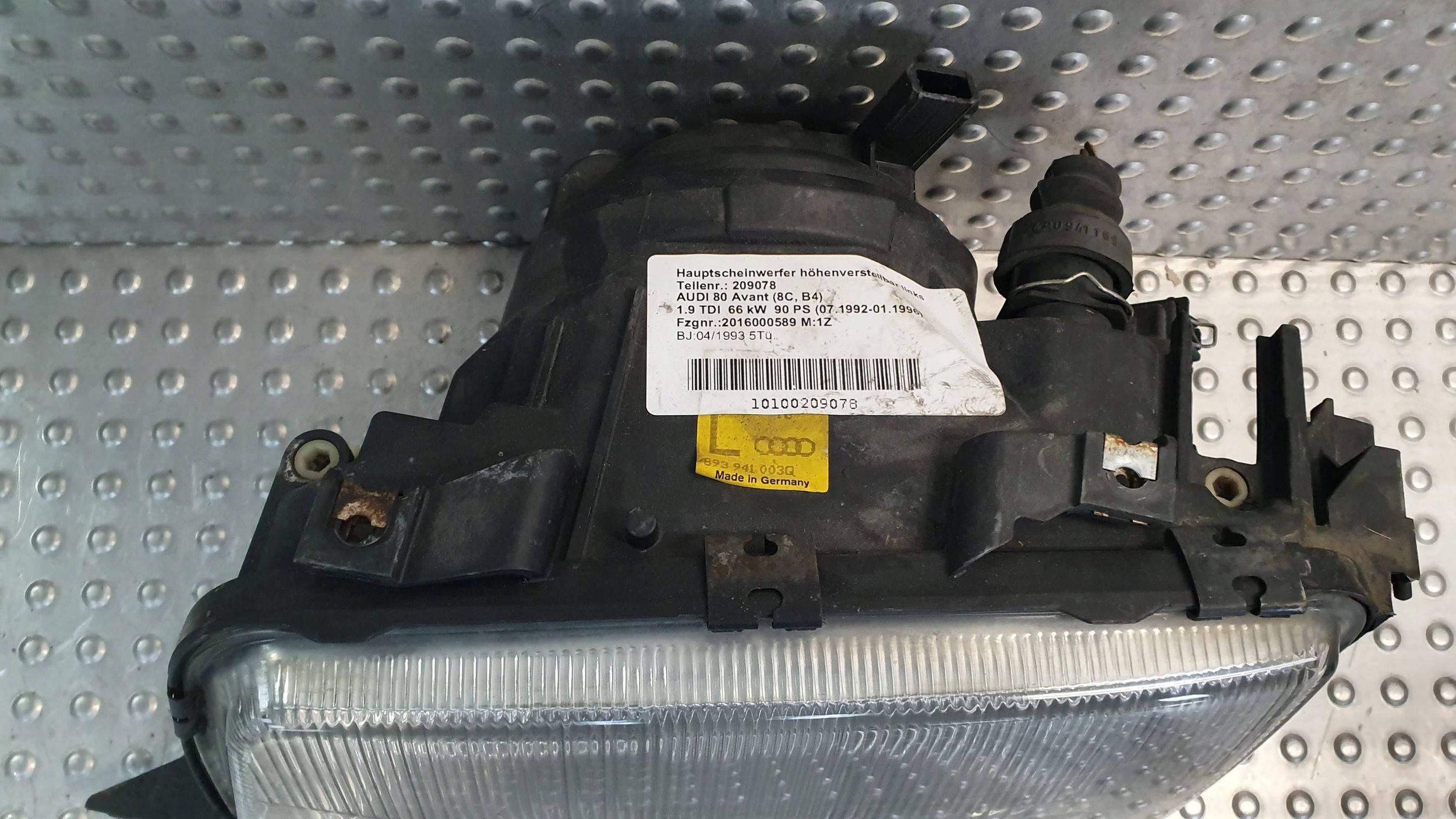 light front left AUDI 80 B4 893941003Q 91