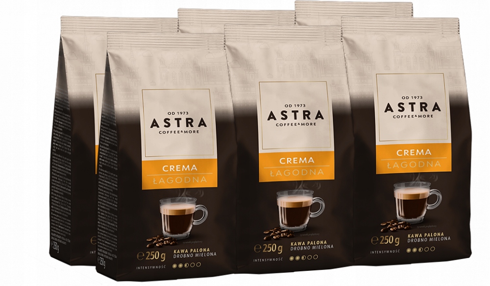 Astra Łagodna Crema 250g kawa mielona x6