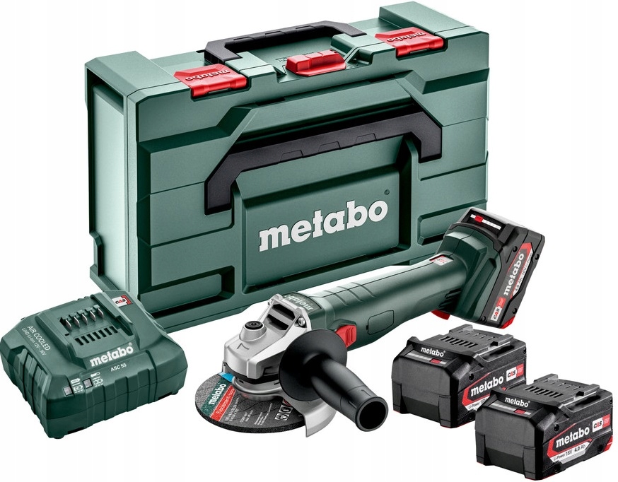 Szlifierka Kątowa Akumulatorowa Metabo W 18 L 9-125 Quick Set 3X4,0Ah 18V