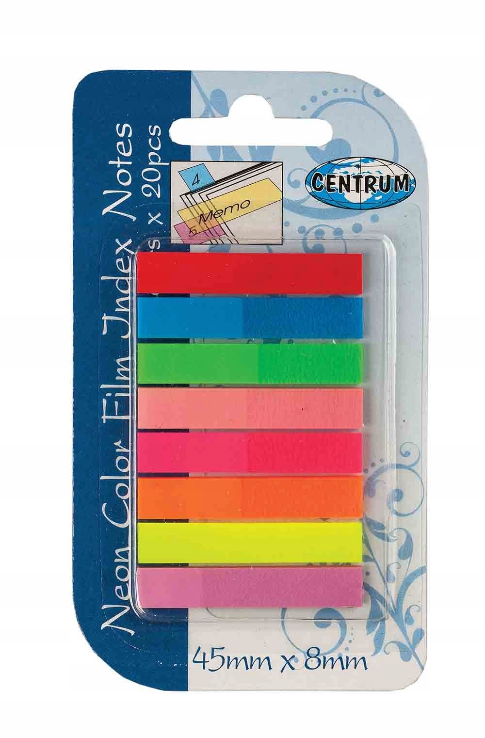 

Zakładki indeksujące Centrum pp 45x8mm neonowe