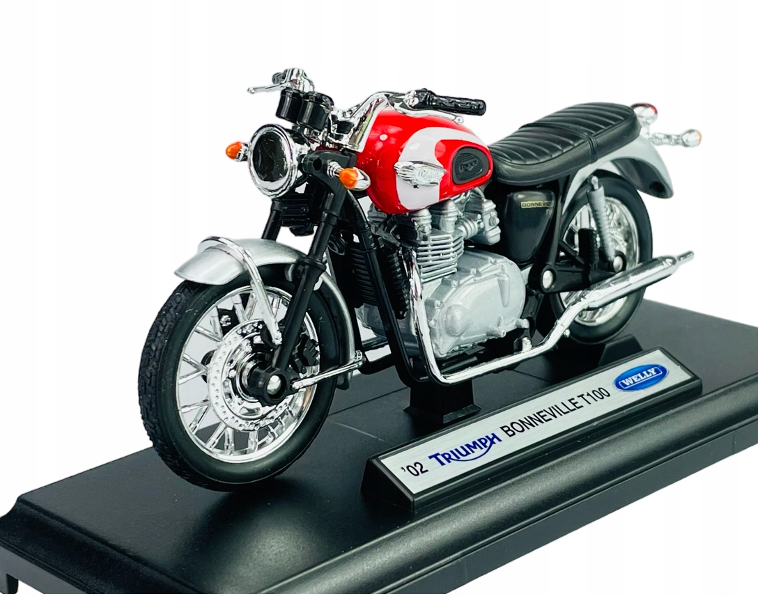 WELLY '02 TRIUMPH BONNEVILLE T100 1:18 MOTOCYKL NOWY MODEL 12172