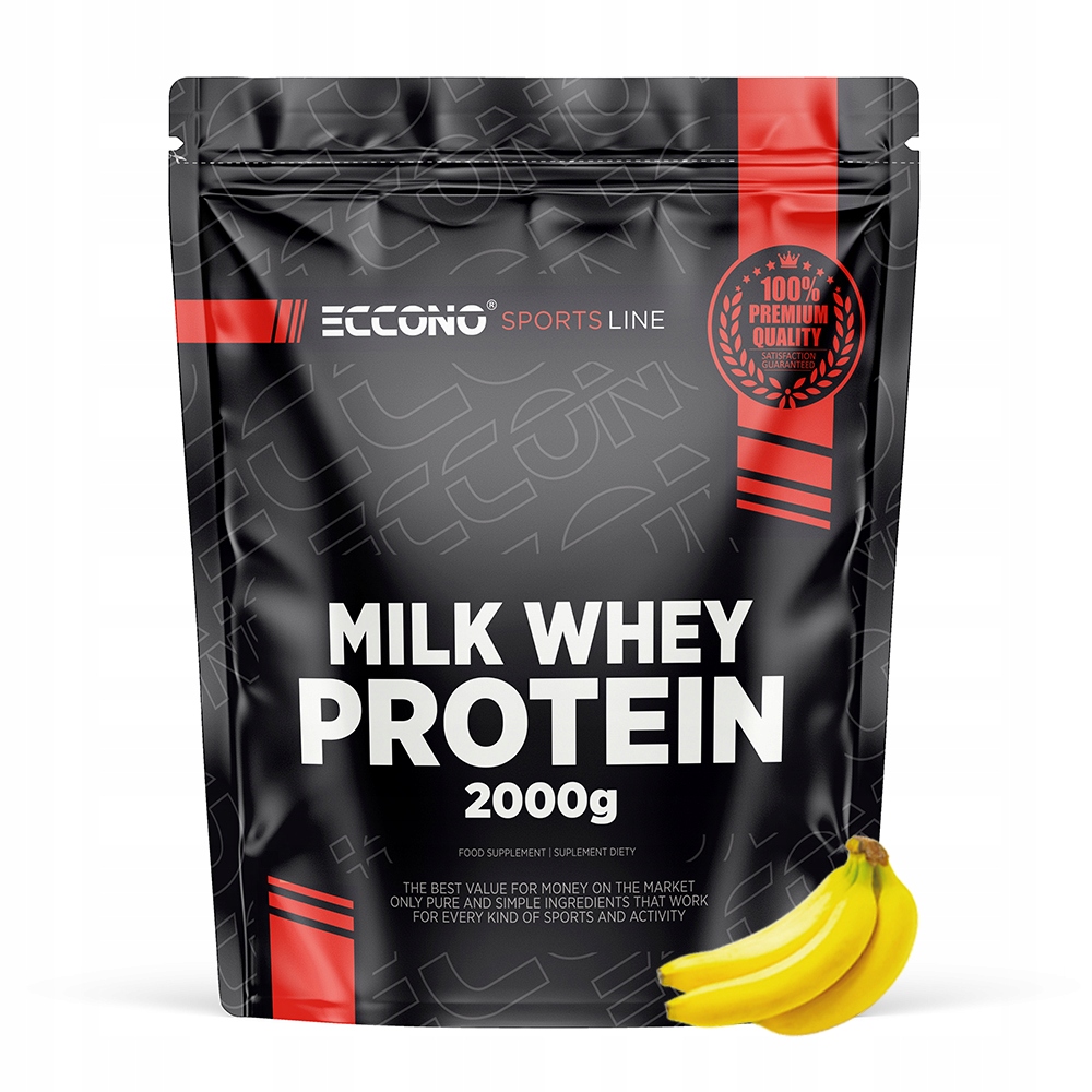 Eccono Milk Whey Protein 2000g Bílkoviny Na Noc Kasein Wpc Glycin Banán 2kg
