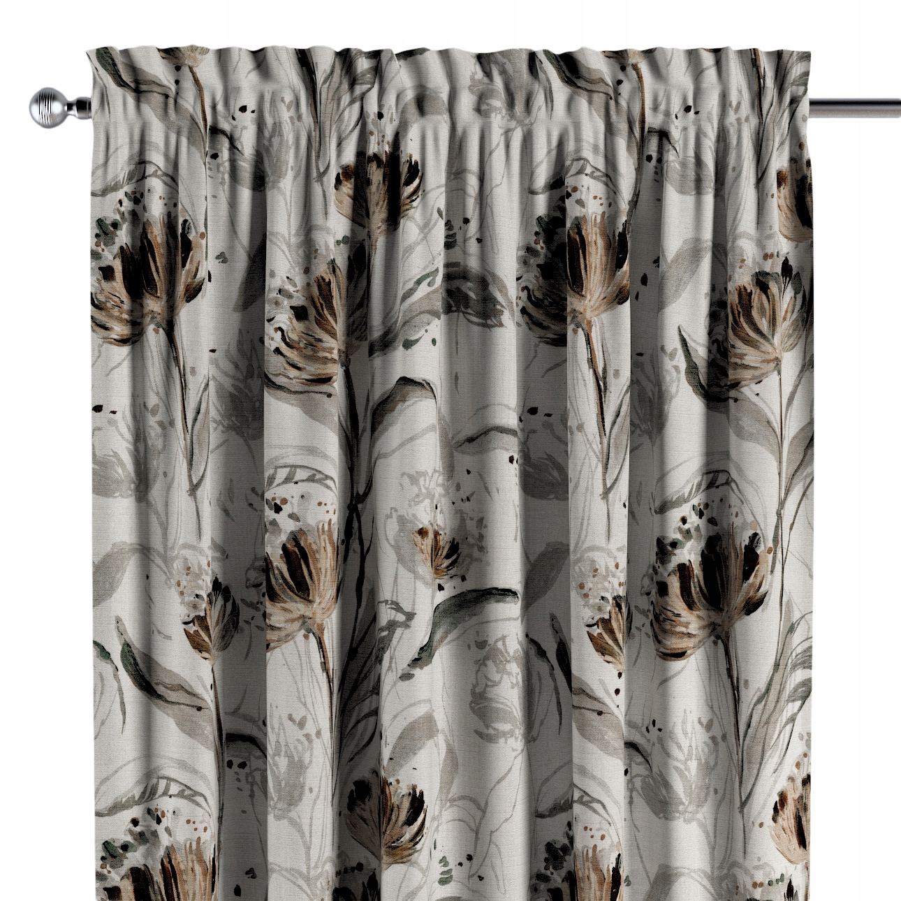 Záves na kanáli s ofinou 1 ks 130x260 cm čierny