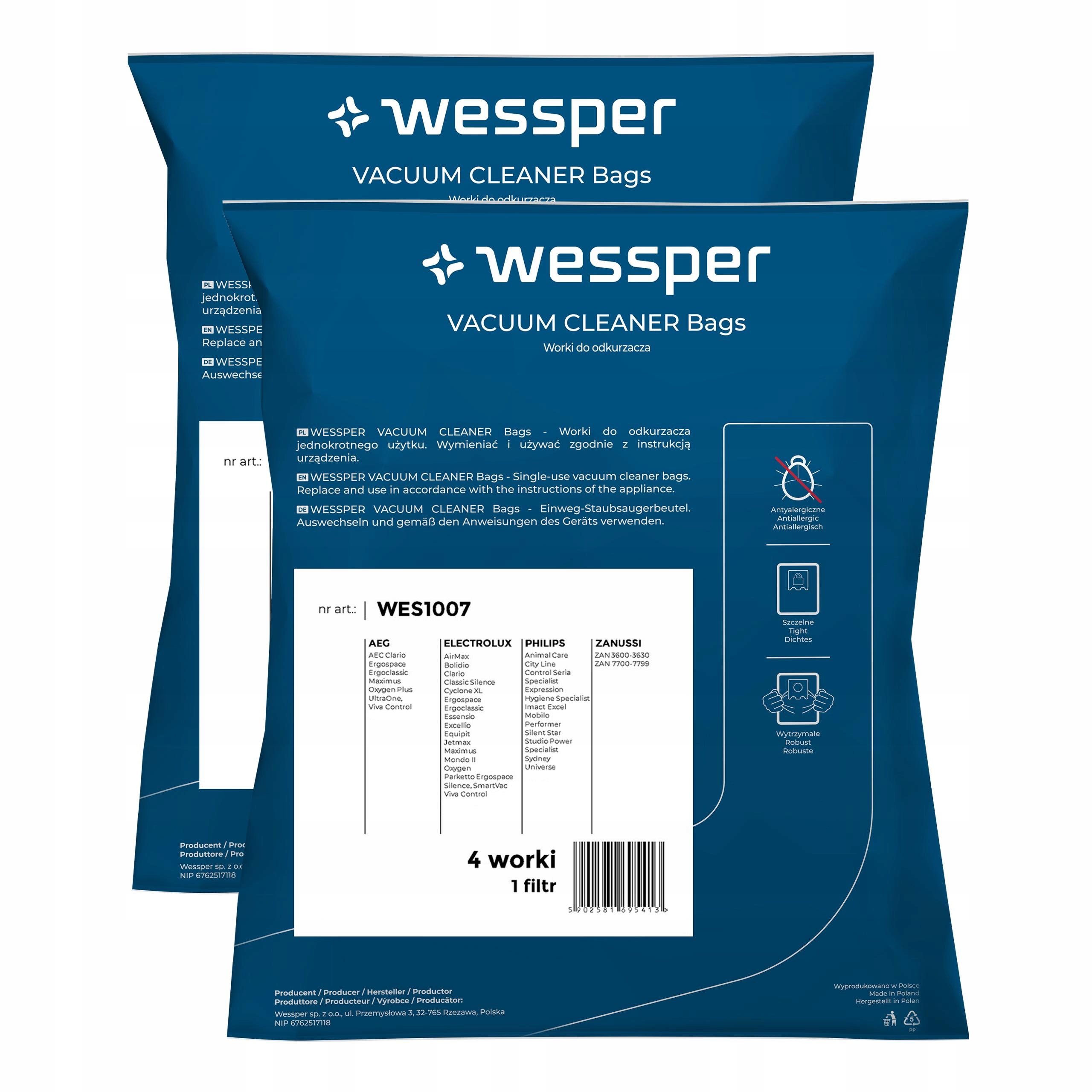 8x WORKI + FILTR HEPA DO PHILIPS FC 9170,9071,8022 Model SBag