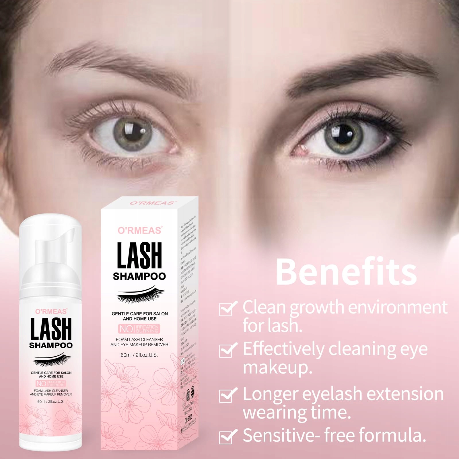 Short Version: LASH SHAMPOO 60ML for Eyelash Extensions with Brush — miniatura 2