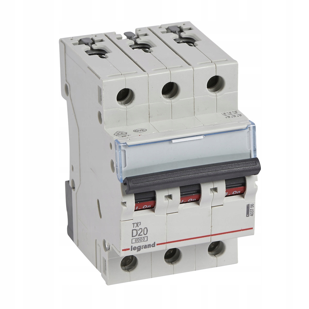 Nadproudový spínač S 303 3P D 20A 6000A TX3