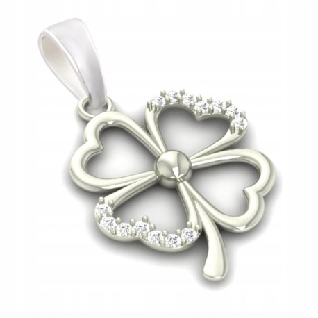 

Wisiorek Czterolistna Koniczynka Srebro 925