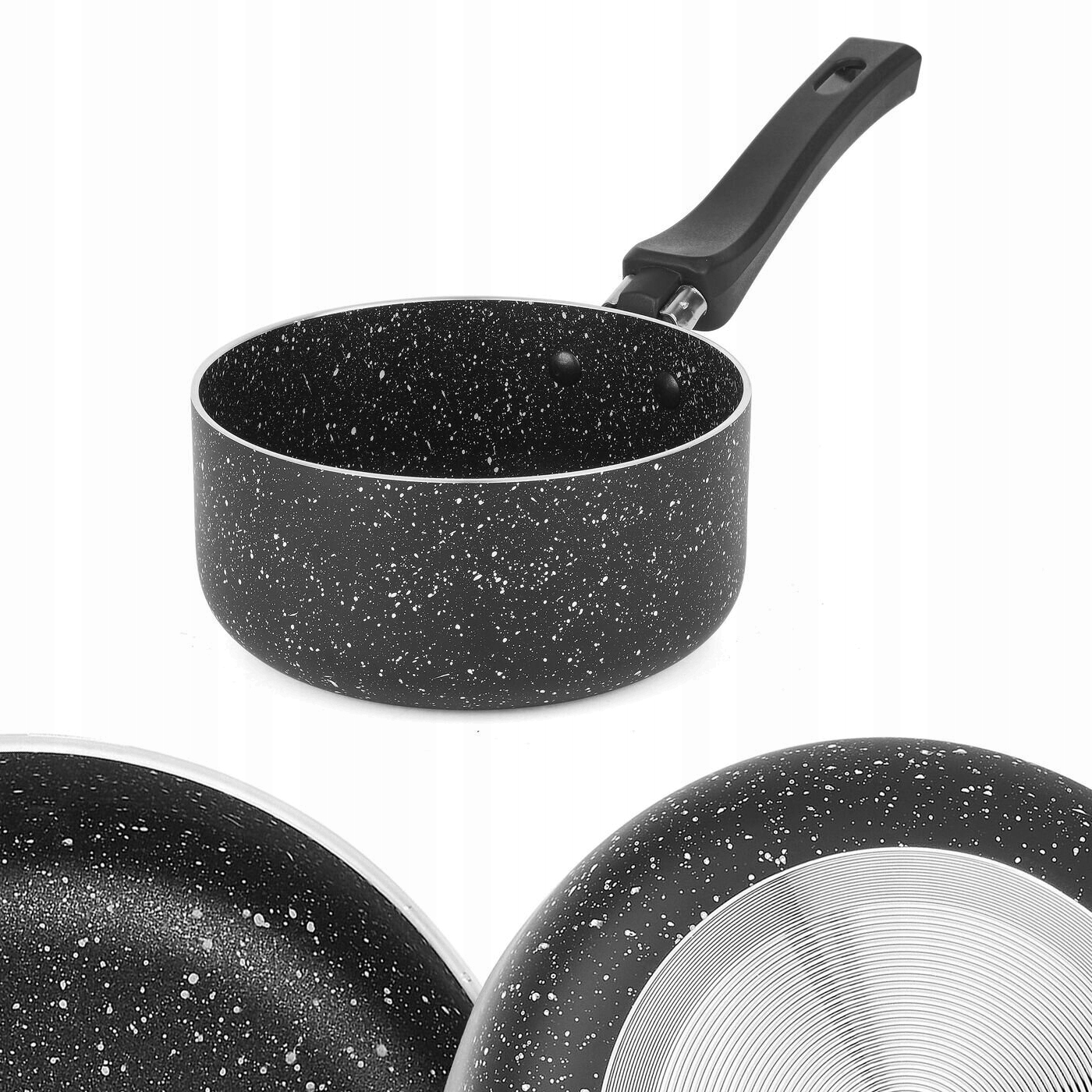 

Czarny Rondel Mały garnek marmurowy gaz Non Stick