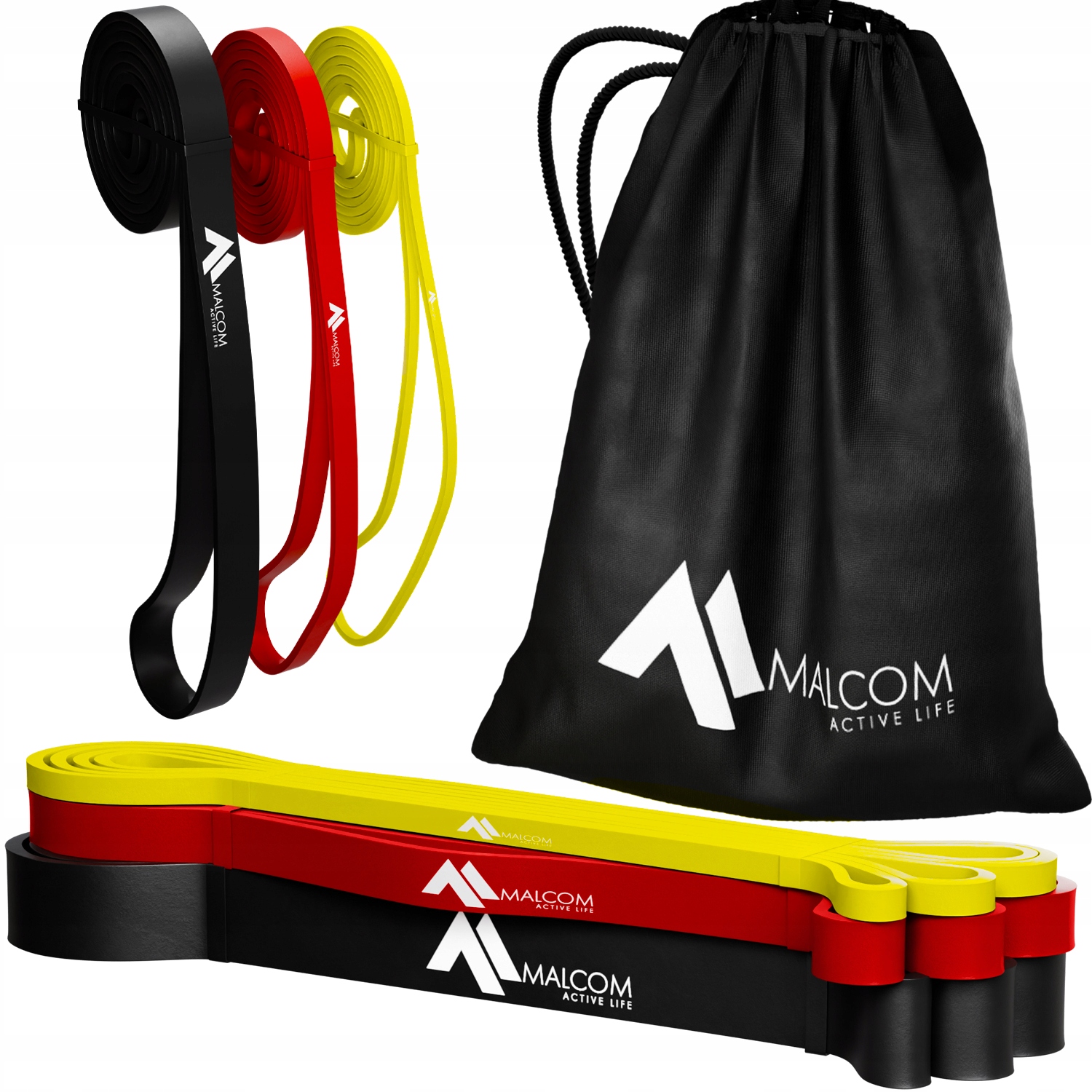 Sada 3 Posilovacích Gum Powerband Fitness Odporové Gumy 3KS Kvalita 1KG-30KG