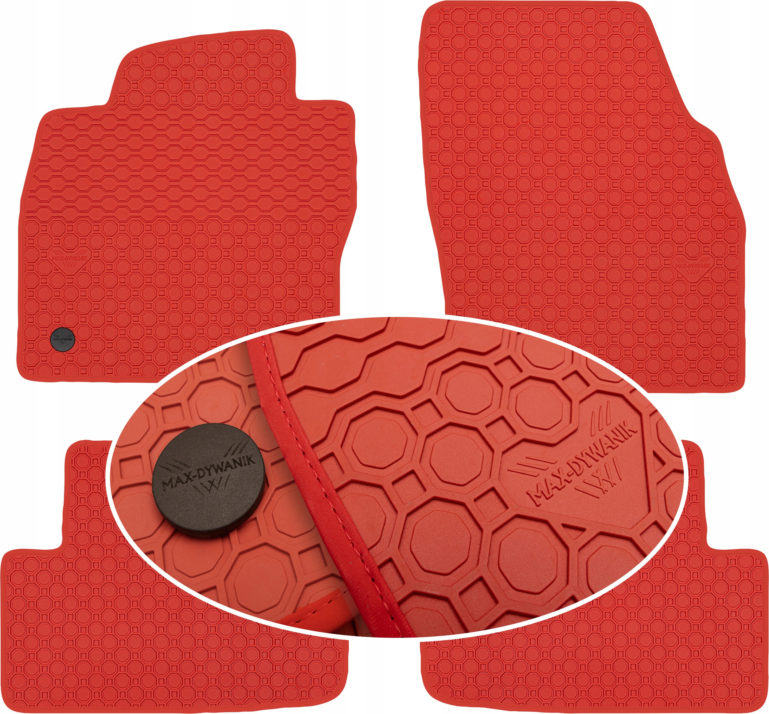 Seat Ibiza V 2017- Červené podlahové rohože