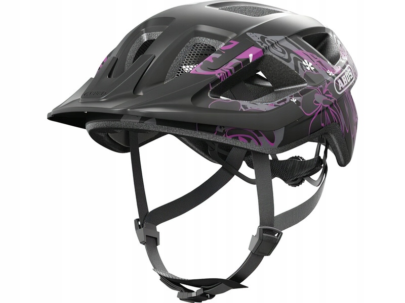 Kask rowerowy Abus Aduro 3.0 Maori Czarno-fioletowy Miejski (rozmiar M)