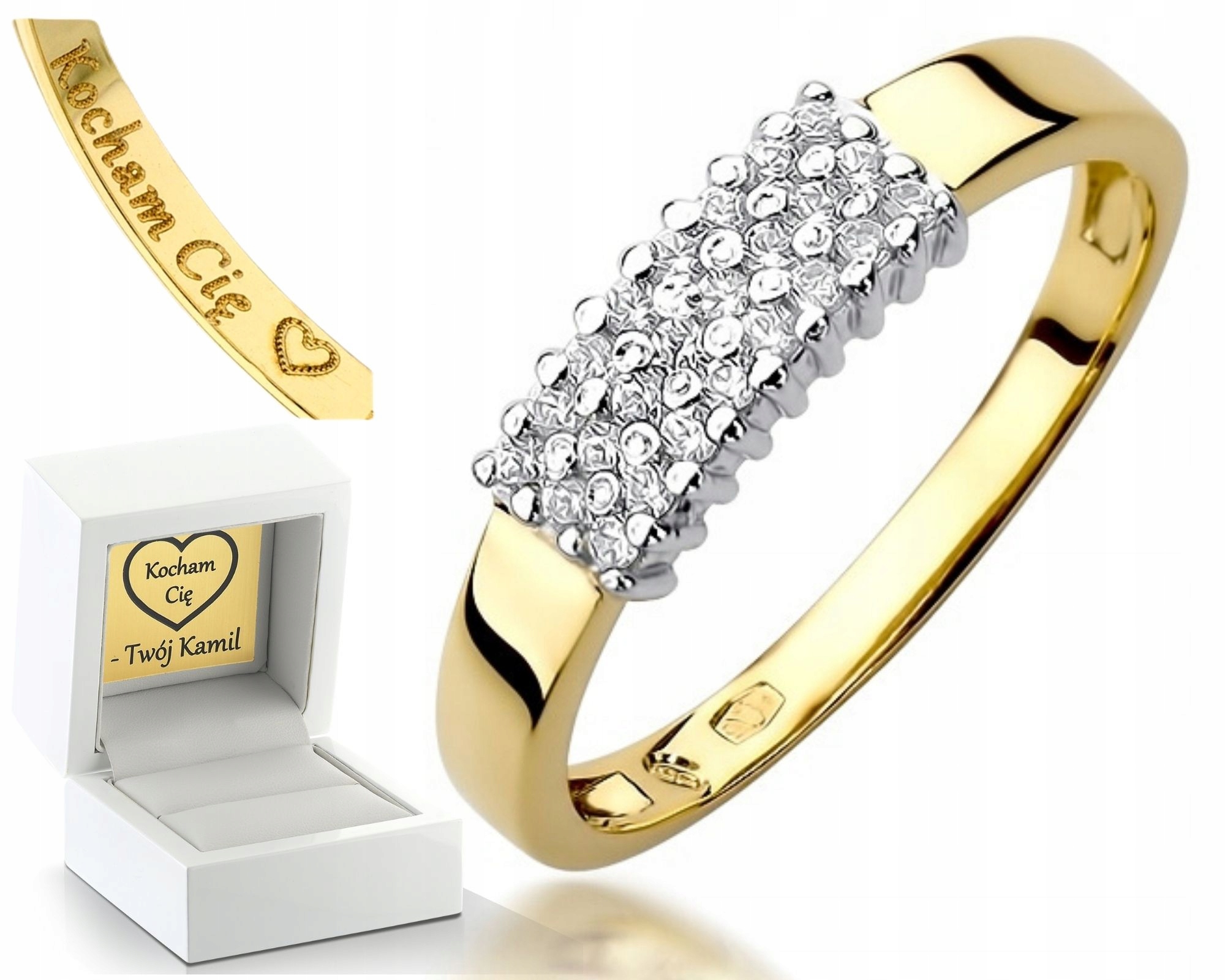 Prstýnek S Brilianty 0,20 Ct 0,585 Zásnubní Obchod Pro Ženu