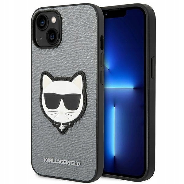 Karl Lagerfeld Saffiano Choupette Head Patch Case Pouzdro iPhone 14 Plus (sr