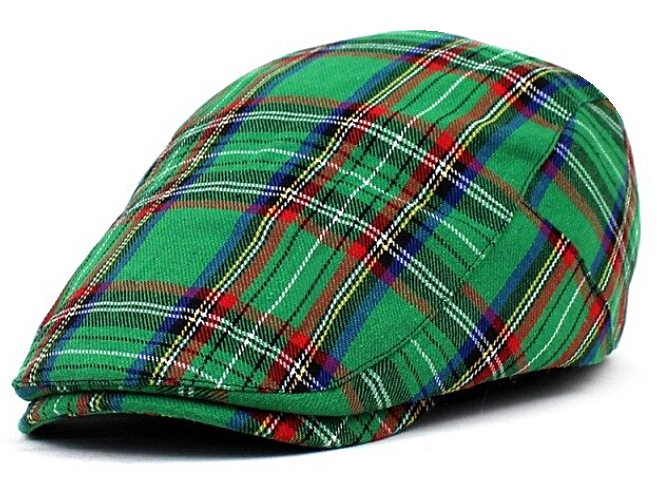 

Kaszkiet męski premium szkocka krata czapka