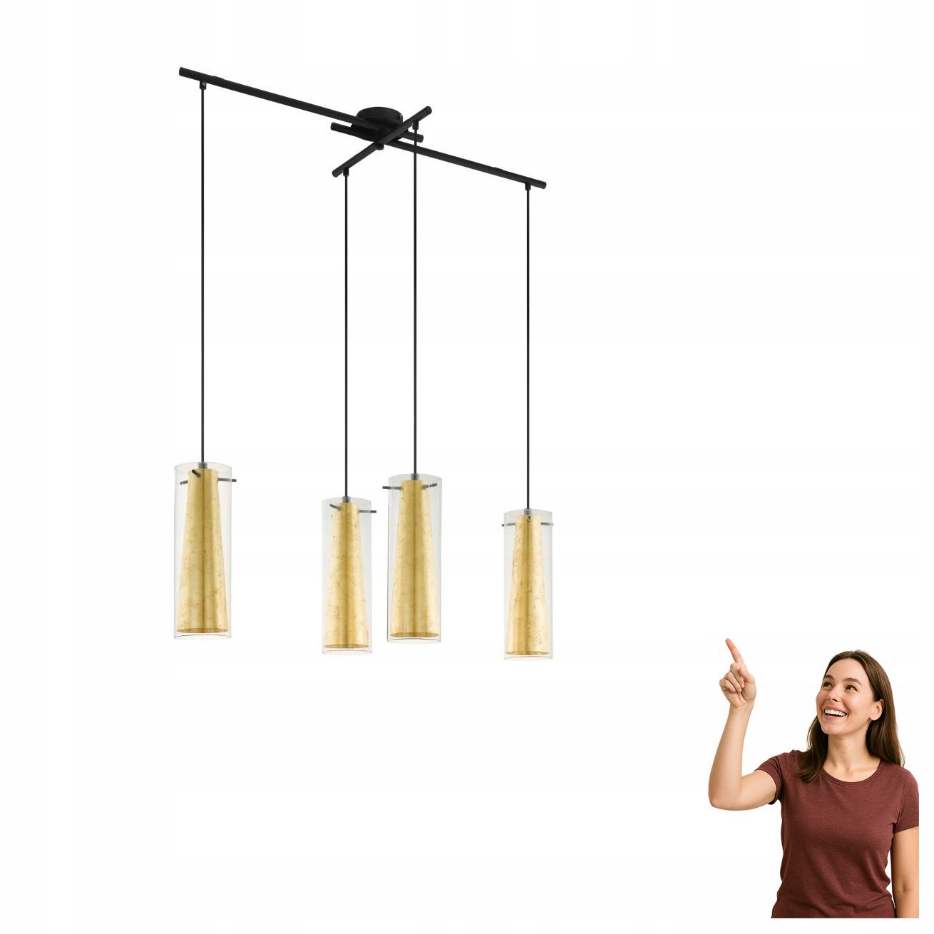 Závesná lampa Pinto Gold 97653 Eglo