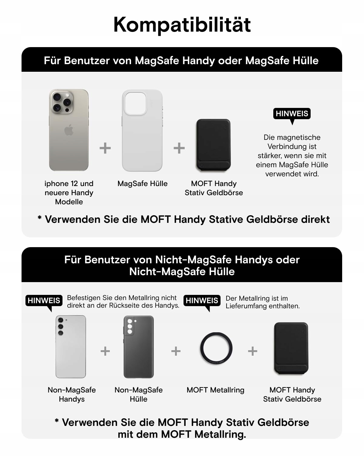 MOFT Uchwyt Na Karty I Statyw Do Telefonu Z Magnesem Czarny — miniatura 7