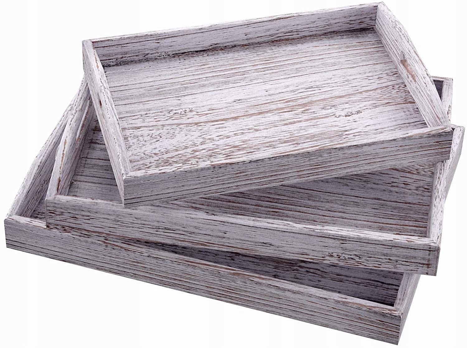 Rustykalne drewniane tace z uchwytem 3 różne