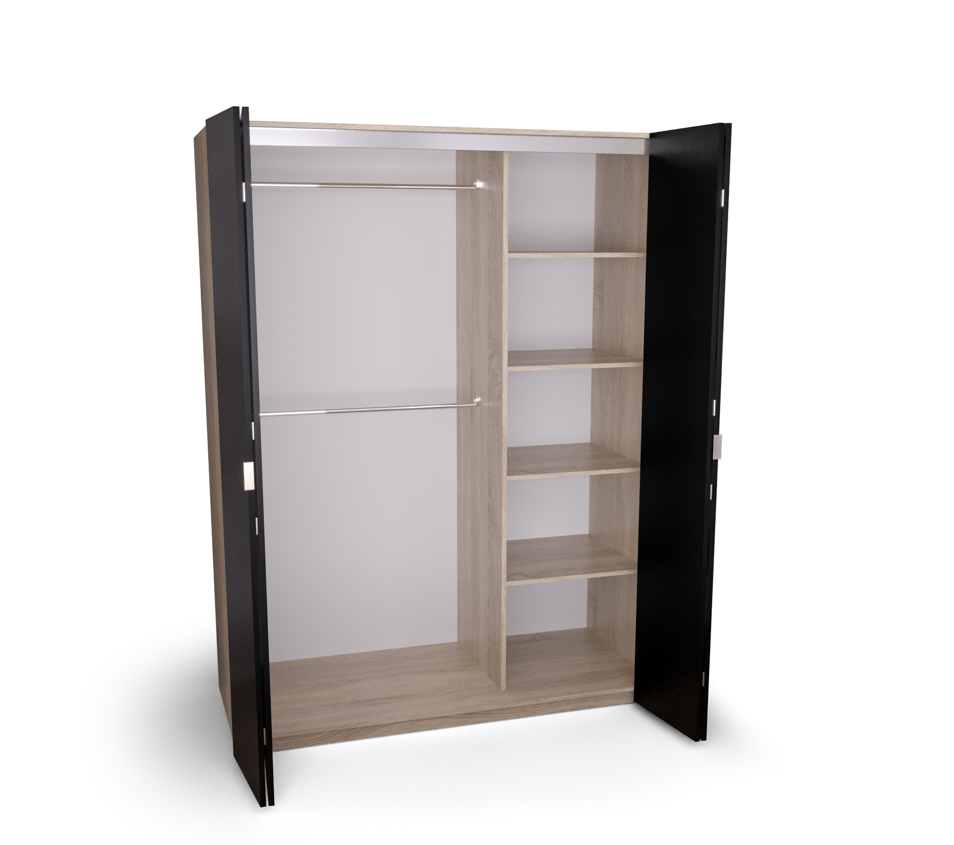 Skříň 230 Dveře Harmonikové Deska 18 mm S4H230A Police Tyče O-sofa