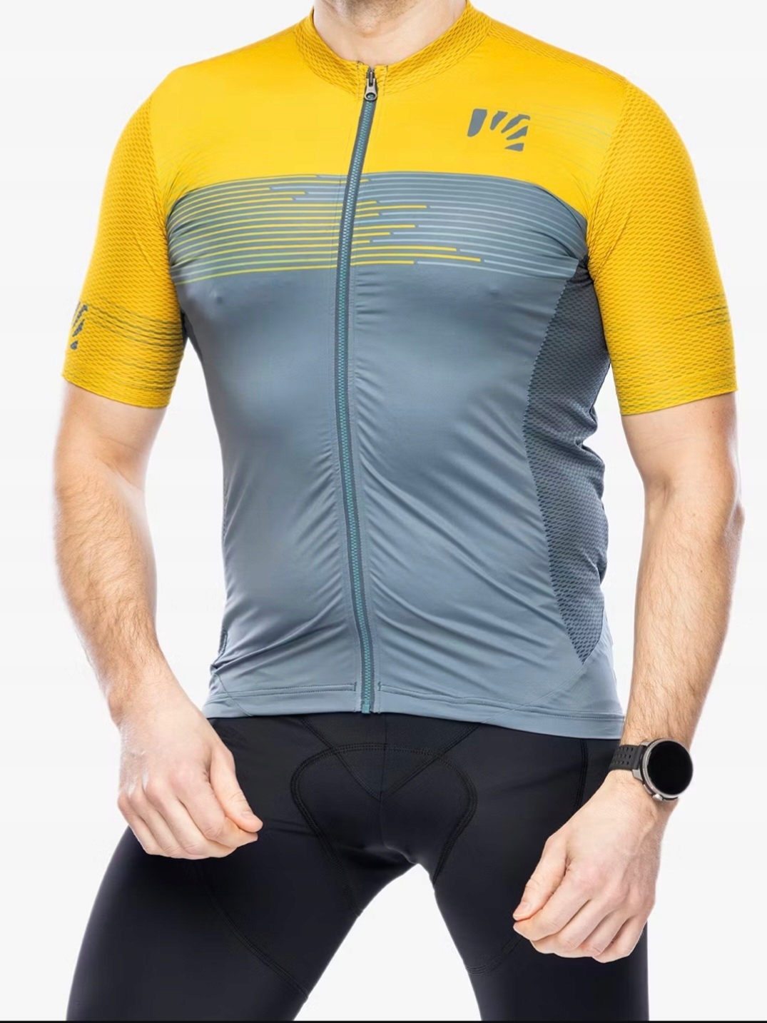Koszulka na rower rozpinana Karpos Green Fire Jersey orange/blue 3XL