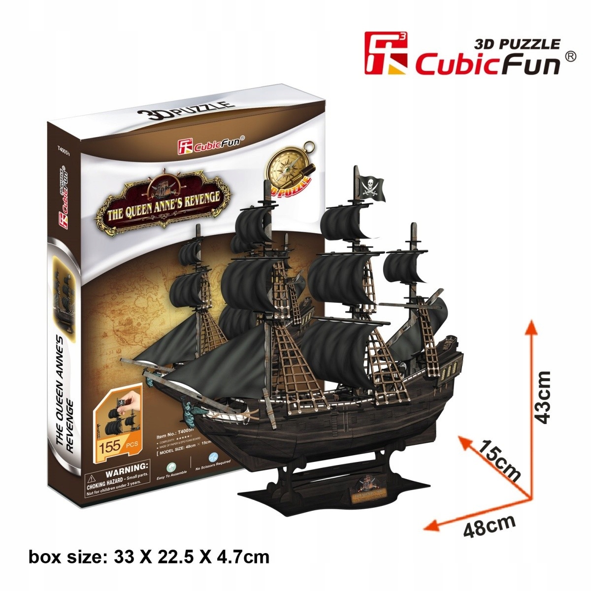 Puzzle 3D The Queen Anne's Revenge. DANTE Marka Cubic Fun
