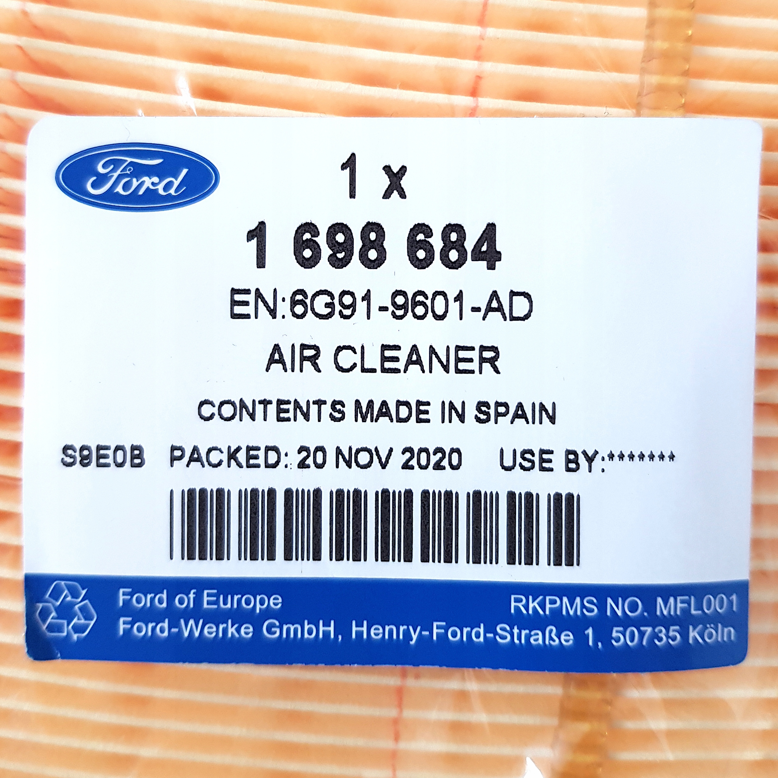 

Filtr Powietrza Ford Mondeo MK4 Oryginał C30161