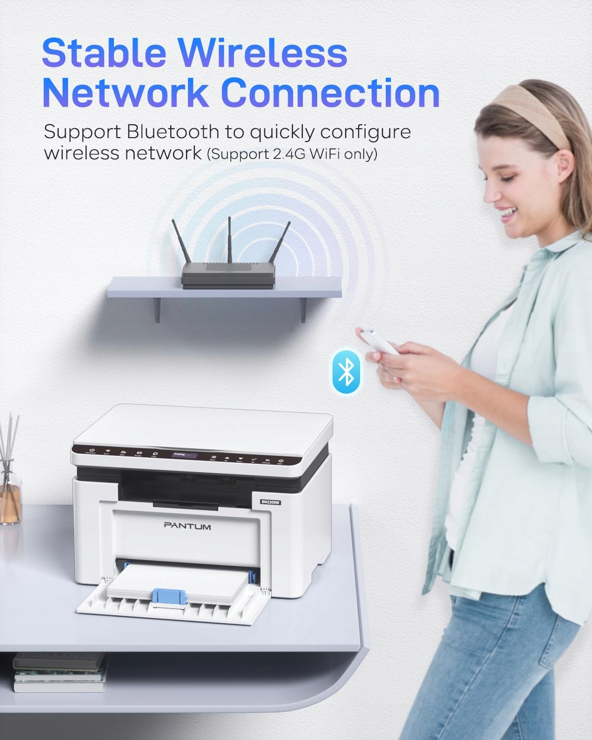 PANTUM BM2309W Drukarka Laserowa 3w1 Druk Skan Kopia WiFi A4 20 StrMin — miniatura 5