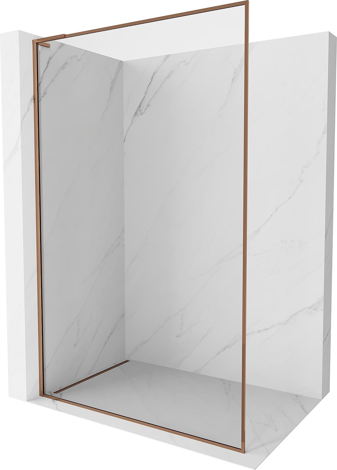 Mexen Kioto-f L Ścianka Prysznicowa Walk-in 90X202 Transparent Różowe Złoto