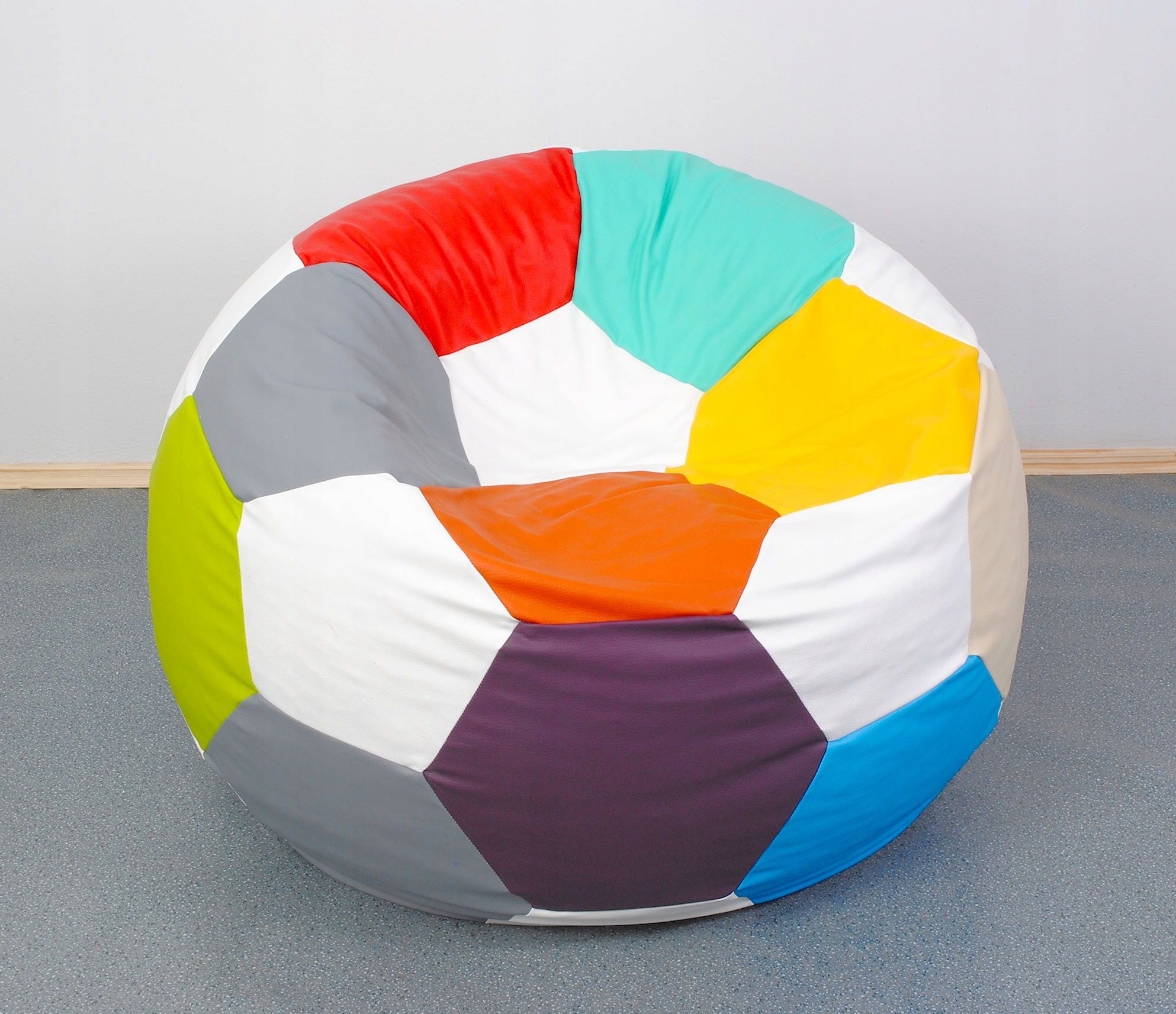 PUFA PIŁKA Ø70cm | Piłkarski Fotel EGATO Worek Sako z trwałym wypełnieniem Szerokość mebla 70 cm