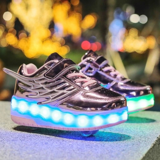 BUTOROLKI BUTY Z ROLKAMI ROLKI WROTKI LED RÓŻOWE Bohater brak