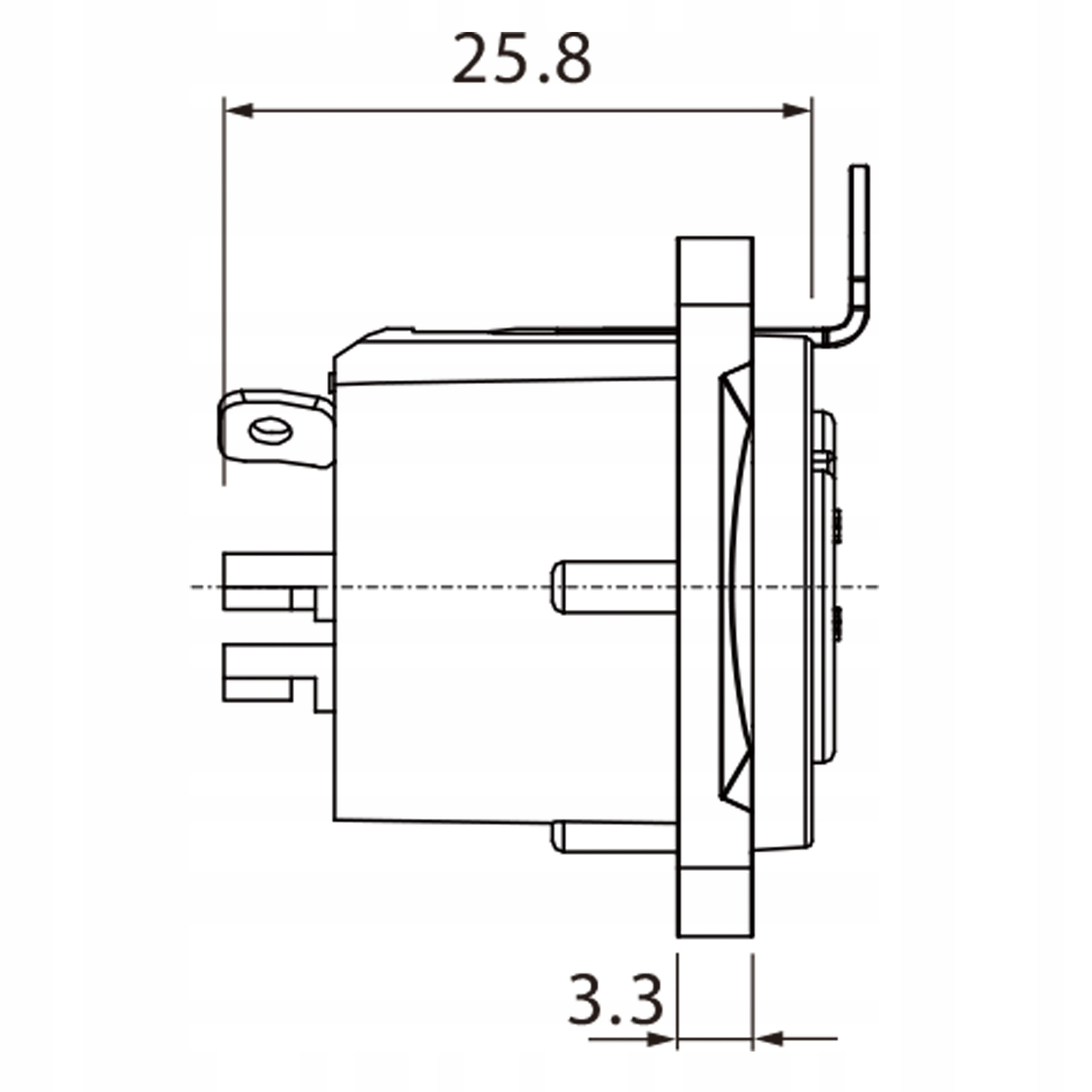 GNIAZDO XLR 3 PIN ZŁĄCZE ŻEŃSKIE ROXTONE RX3FD-NT MONTAŻOWE PANELOWE MONTAŻ Złącza gniazdo XLR 3pin